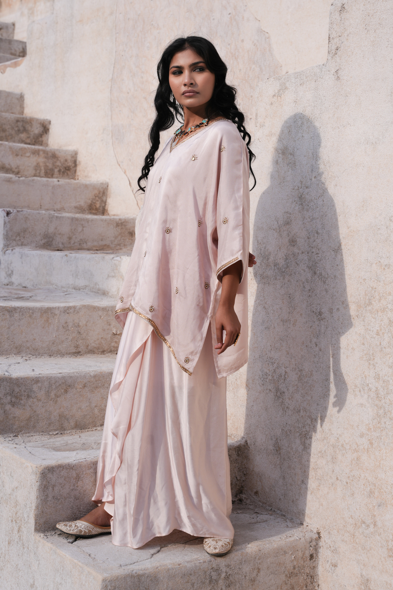 Meera Drape Set - Pink