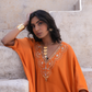 Sakhi Kaftan Set - Rust Orange