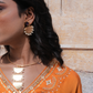 Sakhi Kaftan Set - Rust Orange