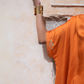 Sakhi Kaftan Set - Rust Orange