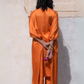 Sakhi Kaftan Set - Rust Orange
