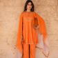 Sakhi Kali Kurta Set - Rust Orange
