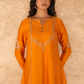 Sakhi Kali Kurta Set - Rust Orange