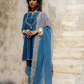 Sakhi Kali Kurta Set - Blue