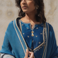 Sakhi Kali Kurta Set - Blue