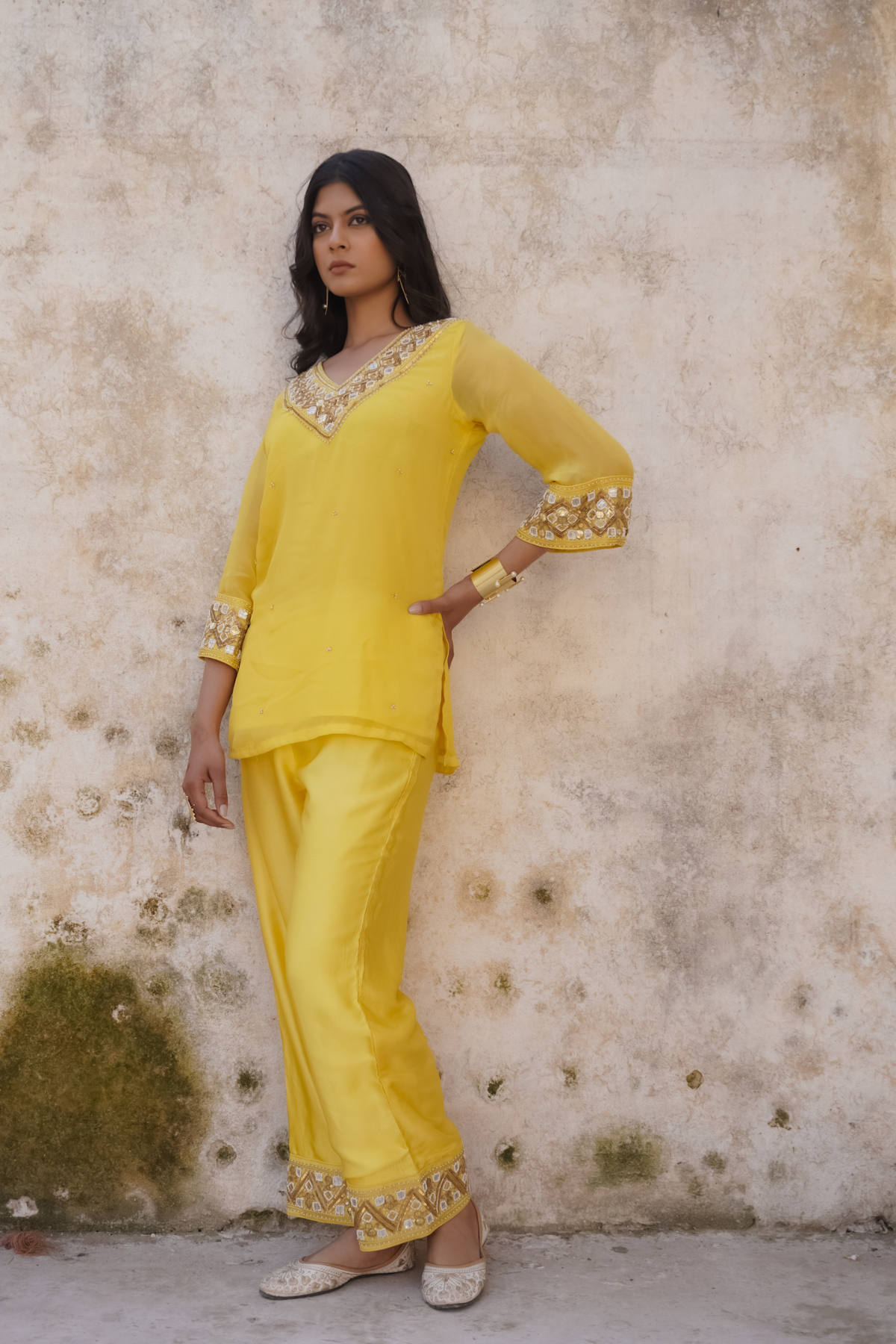Sakhi Co-ord Set - Yellow
