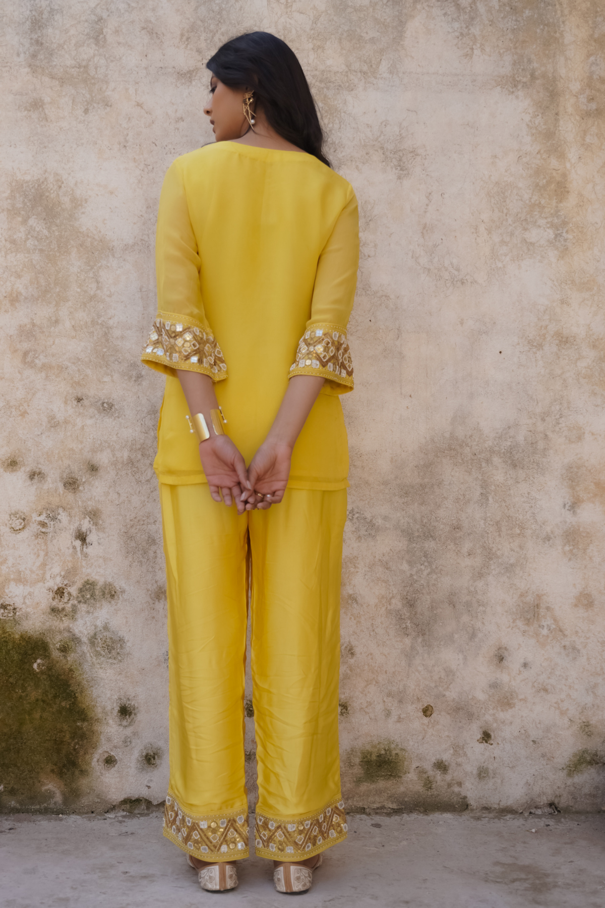 Sakhi Co-ord Set - Yellow